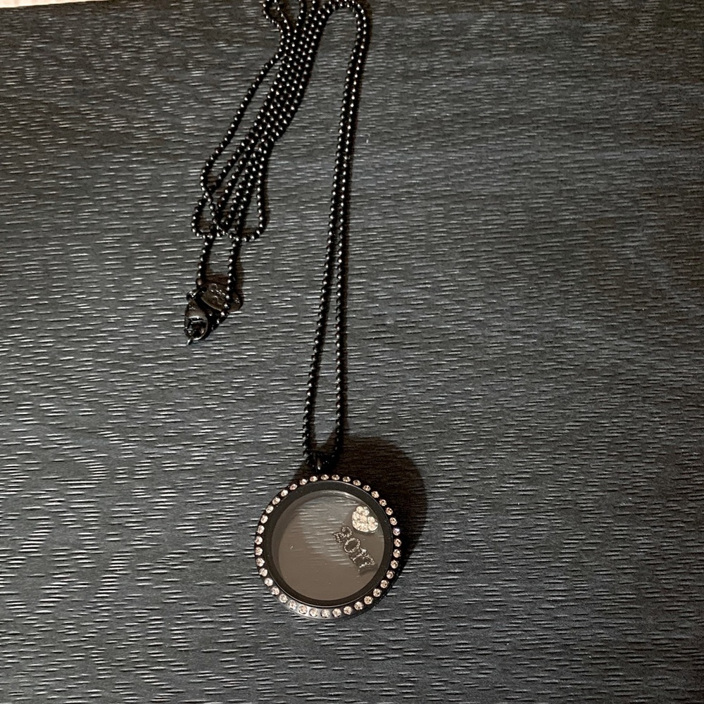 Free w/ Bundle- Black shadow box Lockett necklace
